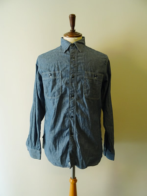 or　slow（オアスロウ）　SLIM FIT CHAMBRAY WORK SHIRT